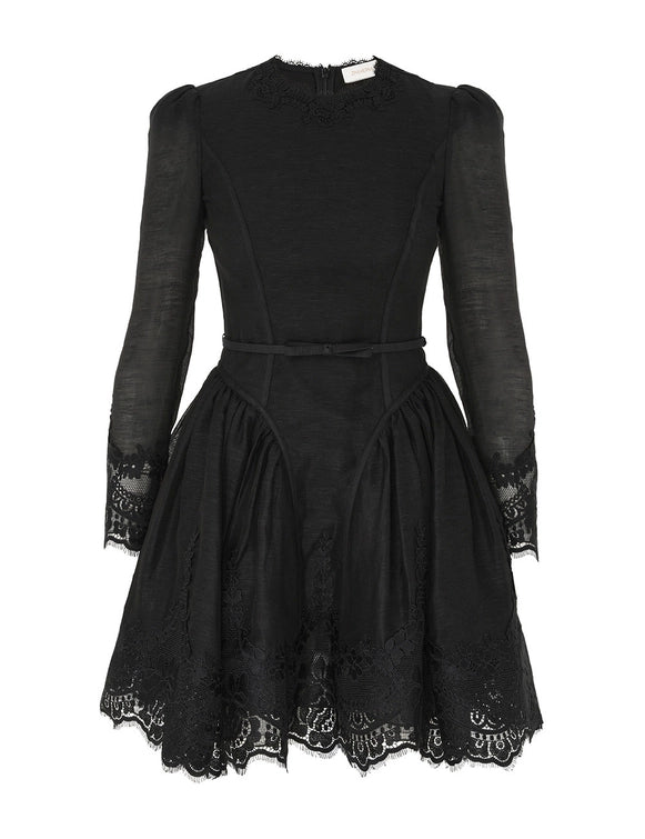 Hypnotic Lace Trim Mini Dress