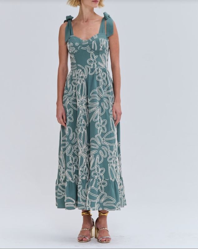 Asas Linen Lace Midi Dress