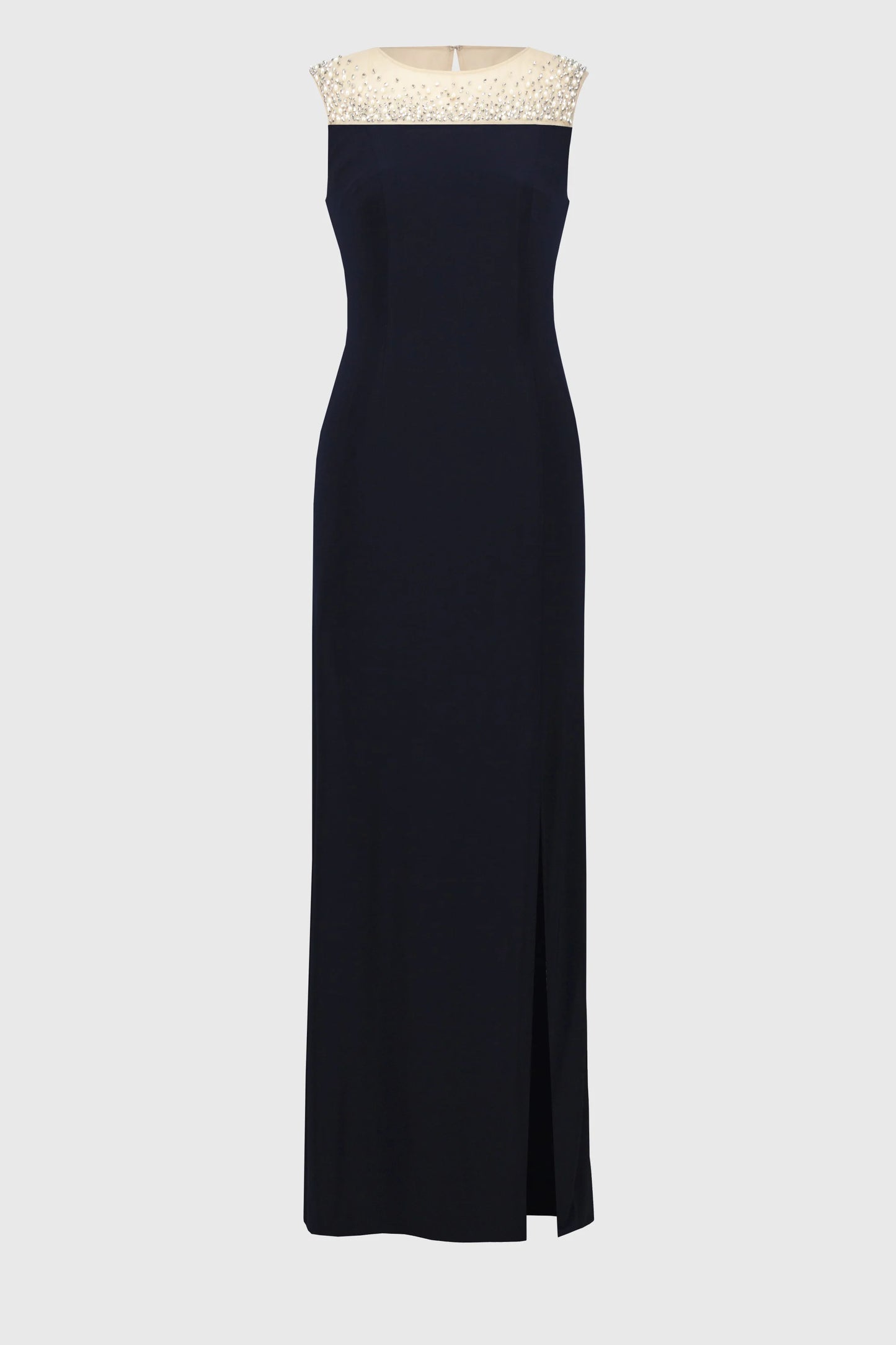 Signature | Silky knit and Mesh Sleeveless Gown