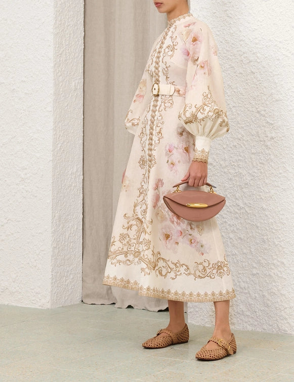 Hypnotic Buttoned Midi Dress