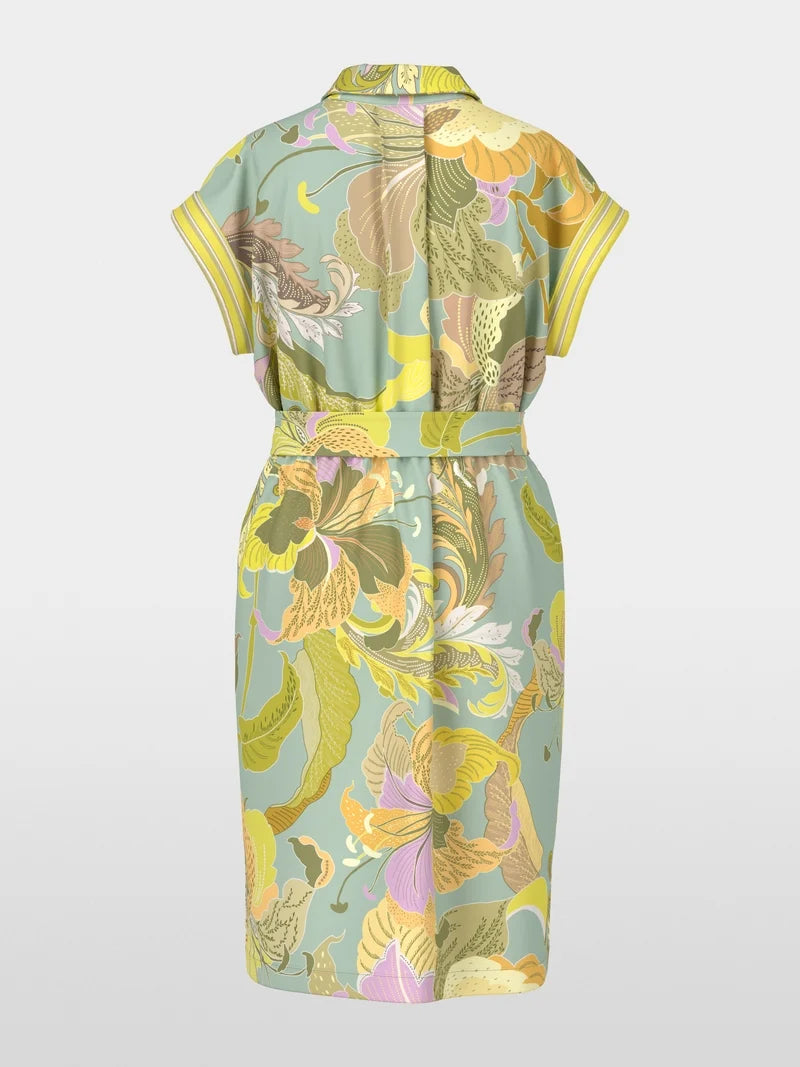 Short Shirt Dress in Material Mix