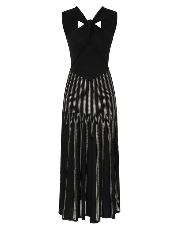 Rebellion Striped Halter Dress