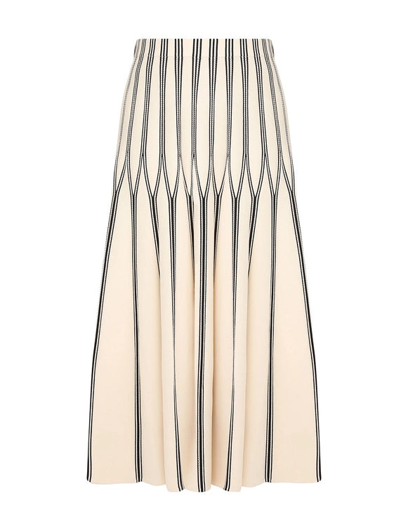 Rebellion Striped Midi Skirt
