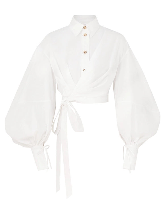 Rebellion Poplin Wrap Blouse