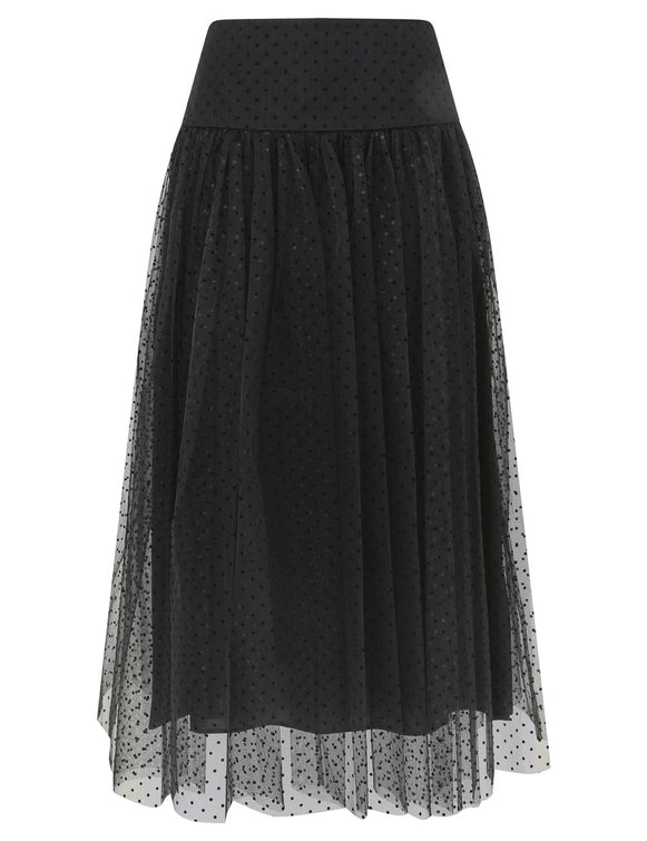 Tulle Dot Midi Skirt
