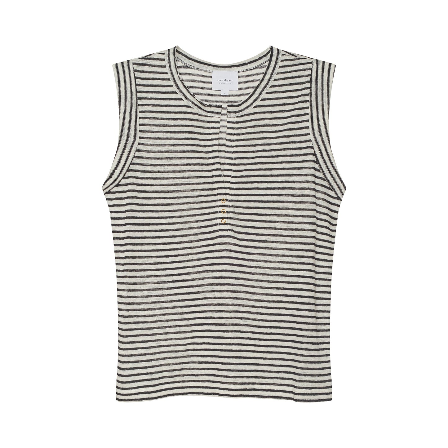 Stripe Linen Sky Tee