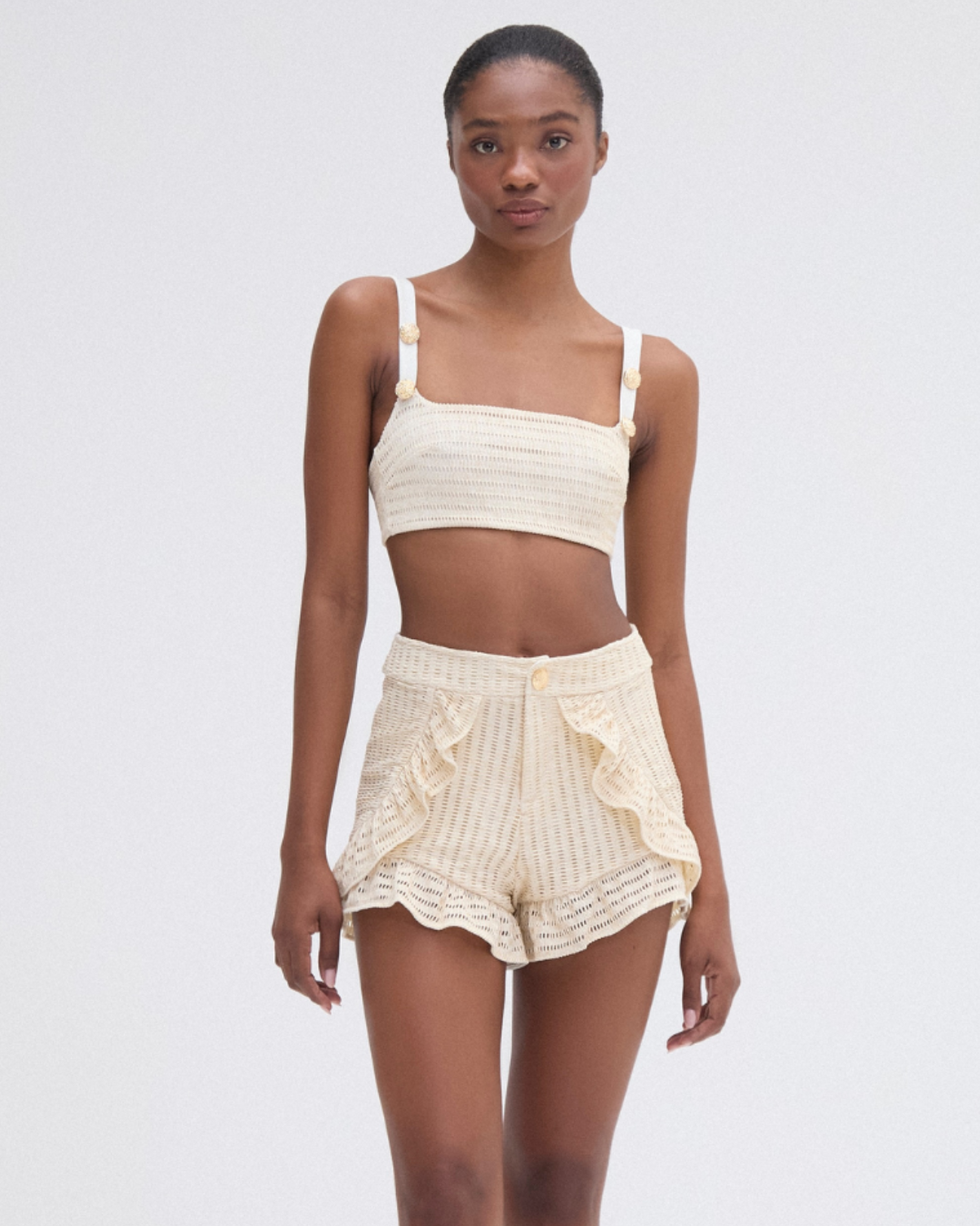 Metallic Knit Short
