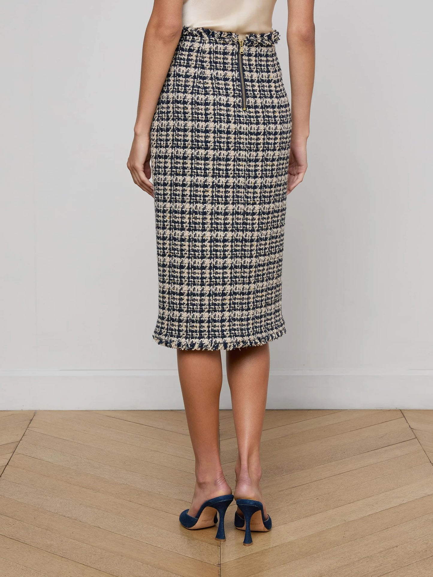 Tai Tweed Midi Skirt