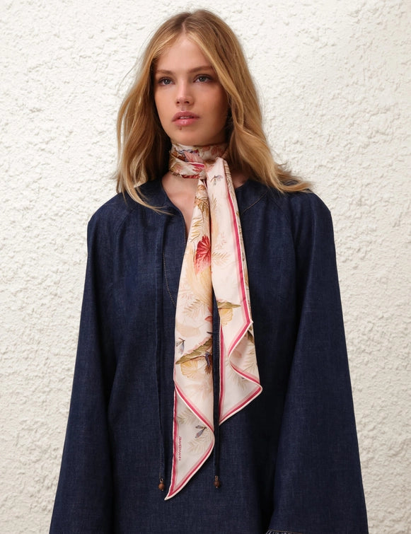 Printed Silk Neck Scarf