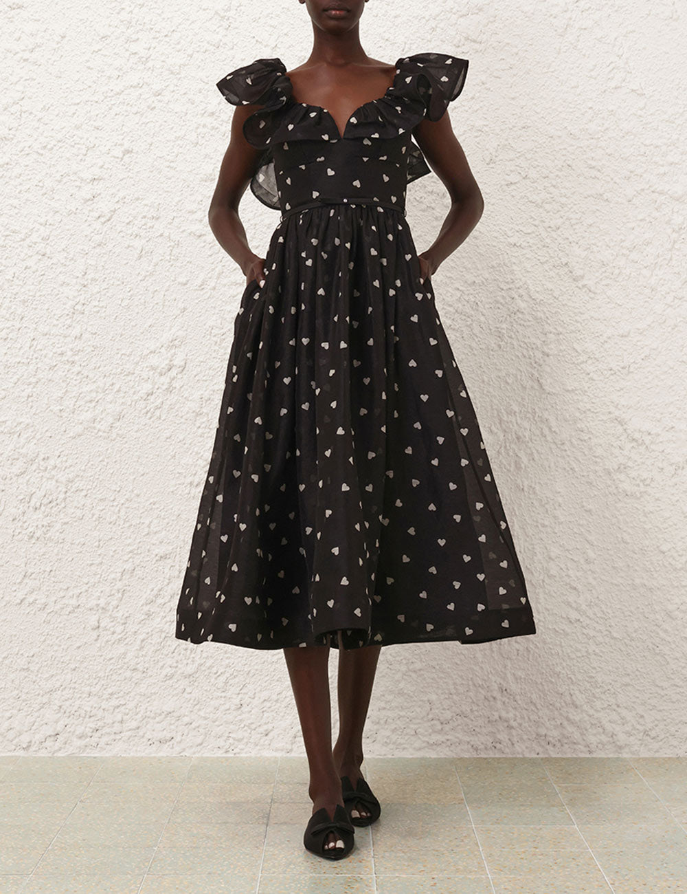 Crush Frilled Midi Dress