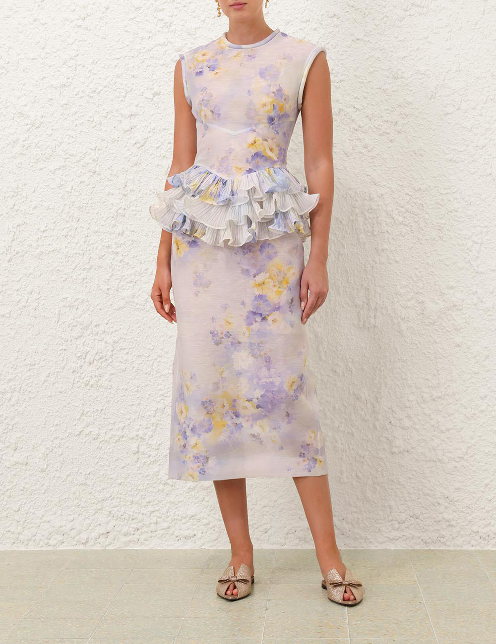 Crush Frill Midi Dress