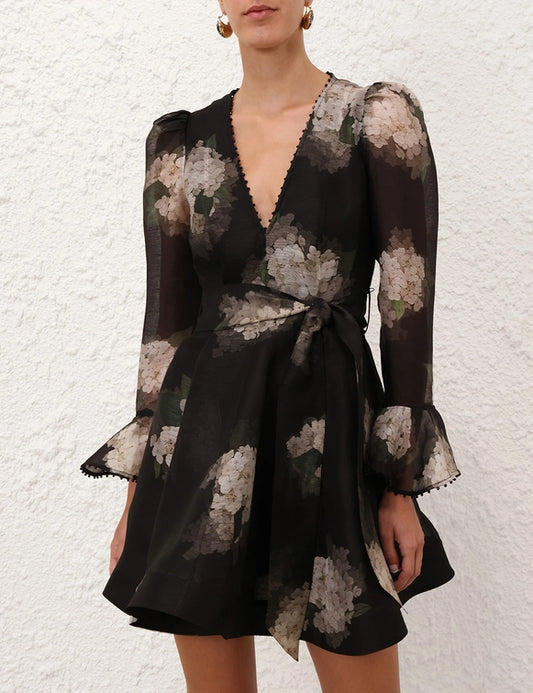 Balance Long Sleeve Mini Dress