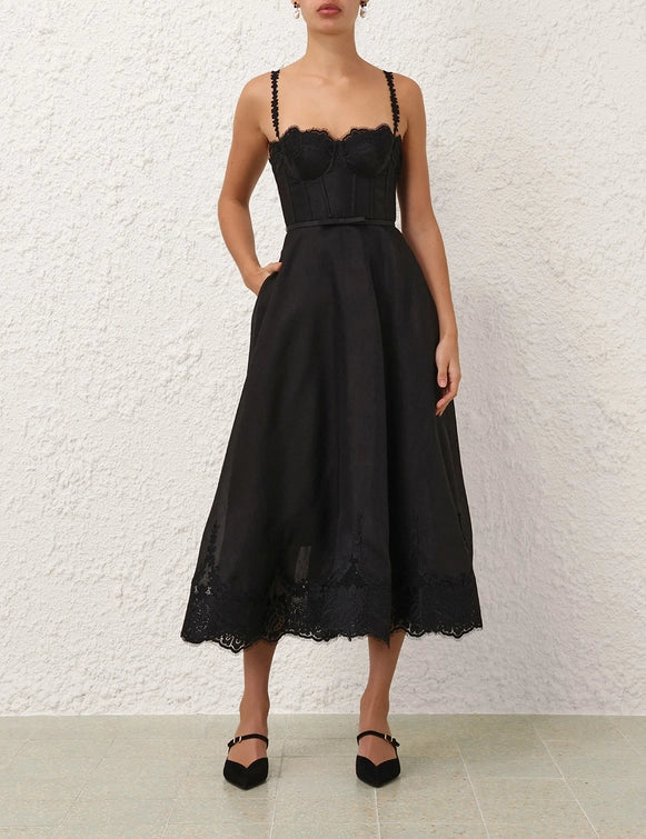 Hypnotic Lace Trim Gown