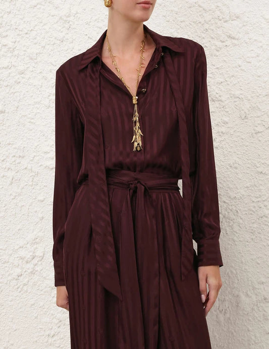 Luna Jacquard Relaxed Shirt
