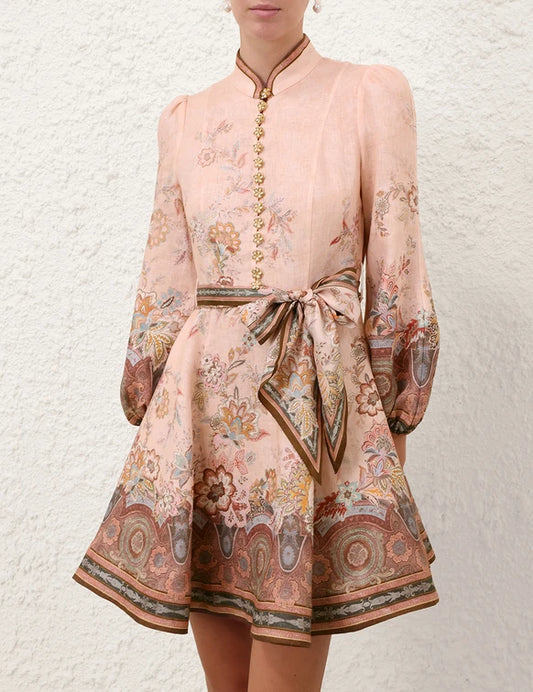Alchemy Button Mini Dress
