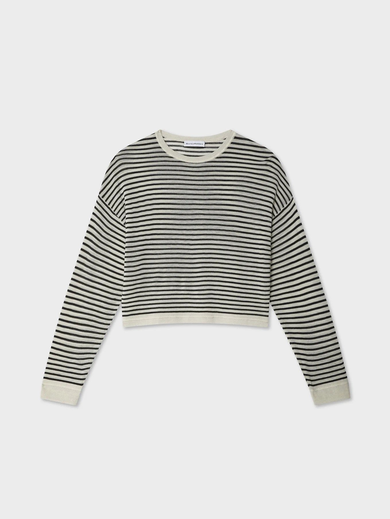 Superfine Cashmere Striped Sweatshirt