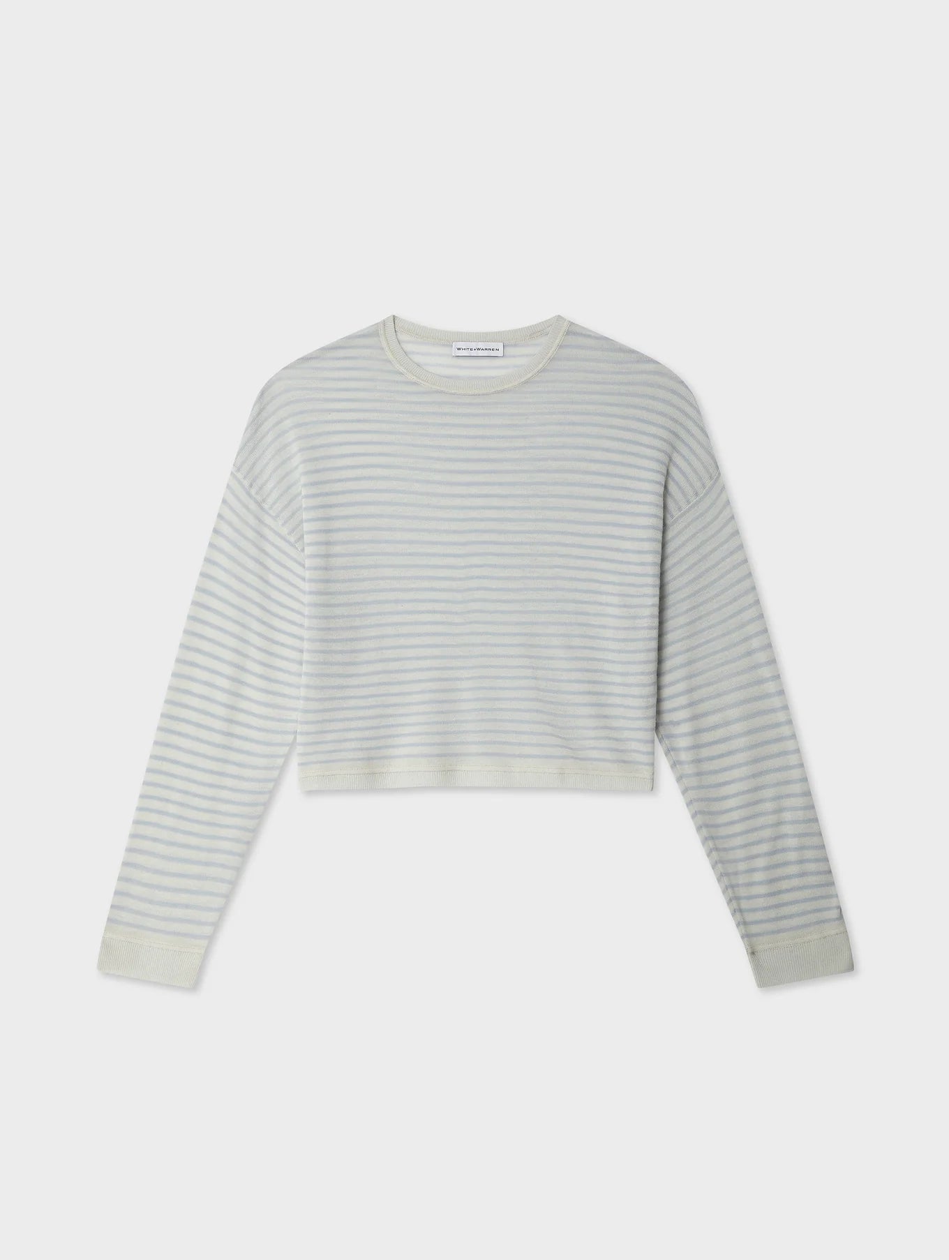Superfine Cashmere Striped Sweatshirt