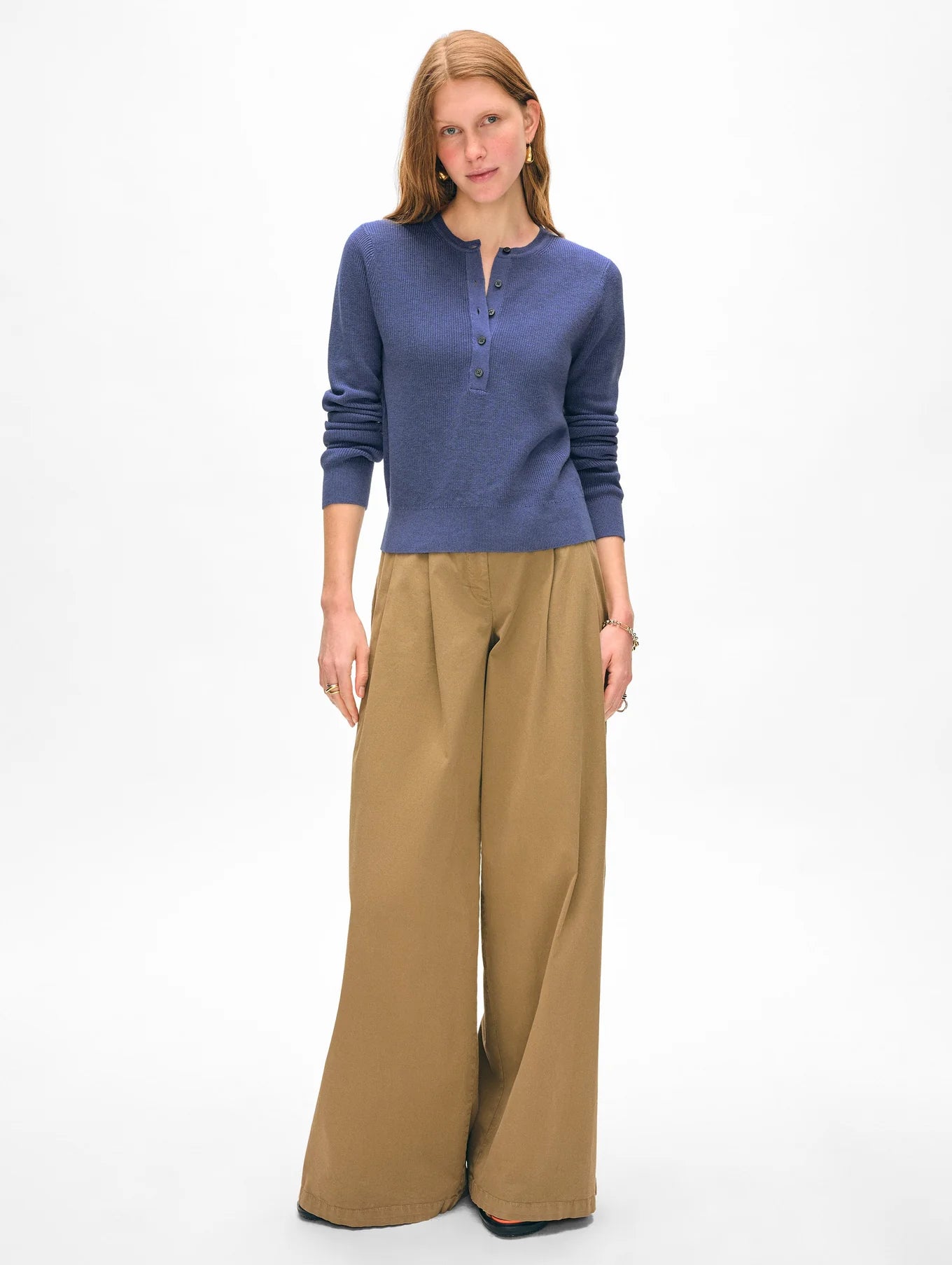 Fine Cotton Ribbed Henley