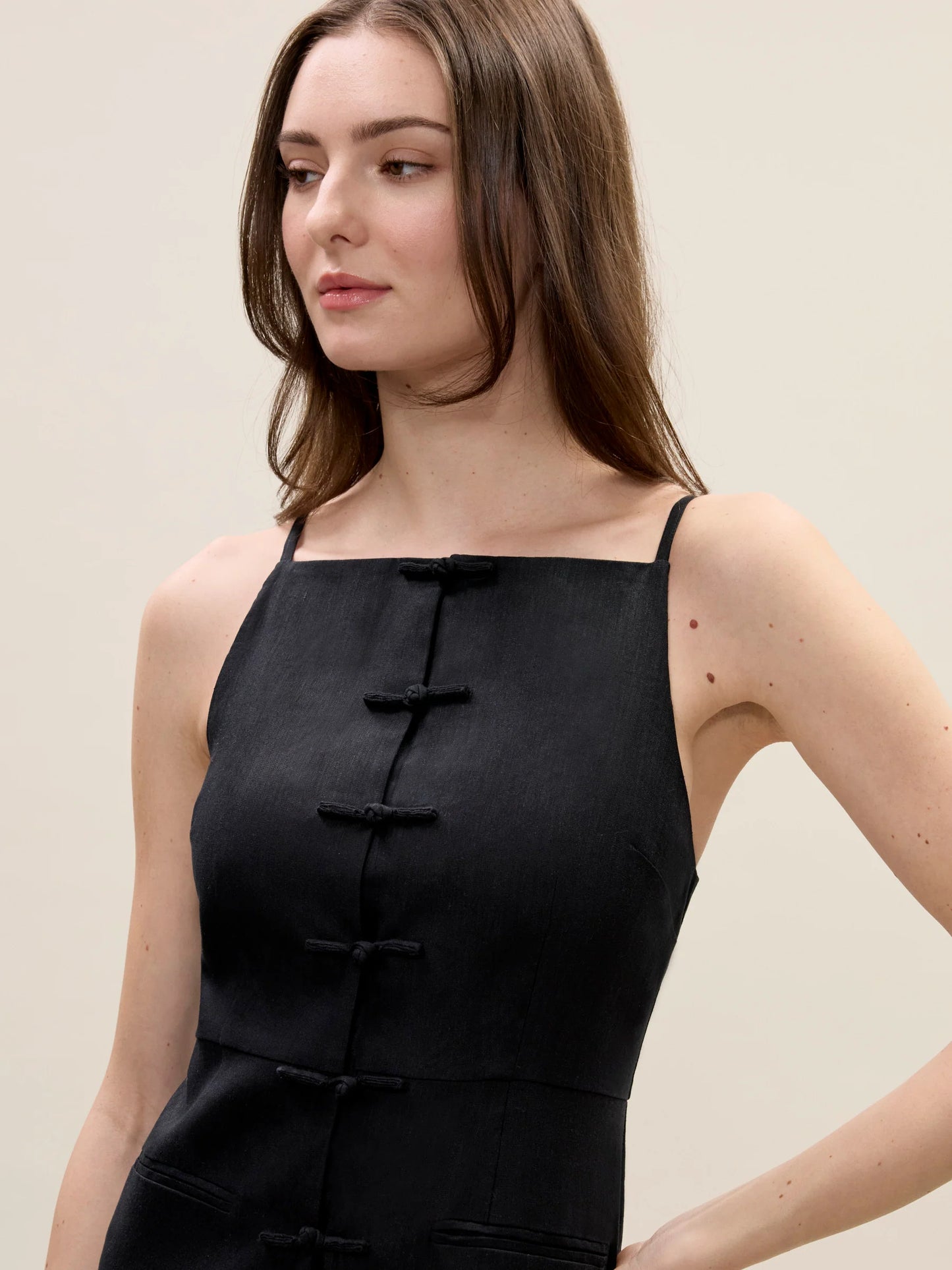 Beatrice Stretch Linen Dress