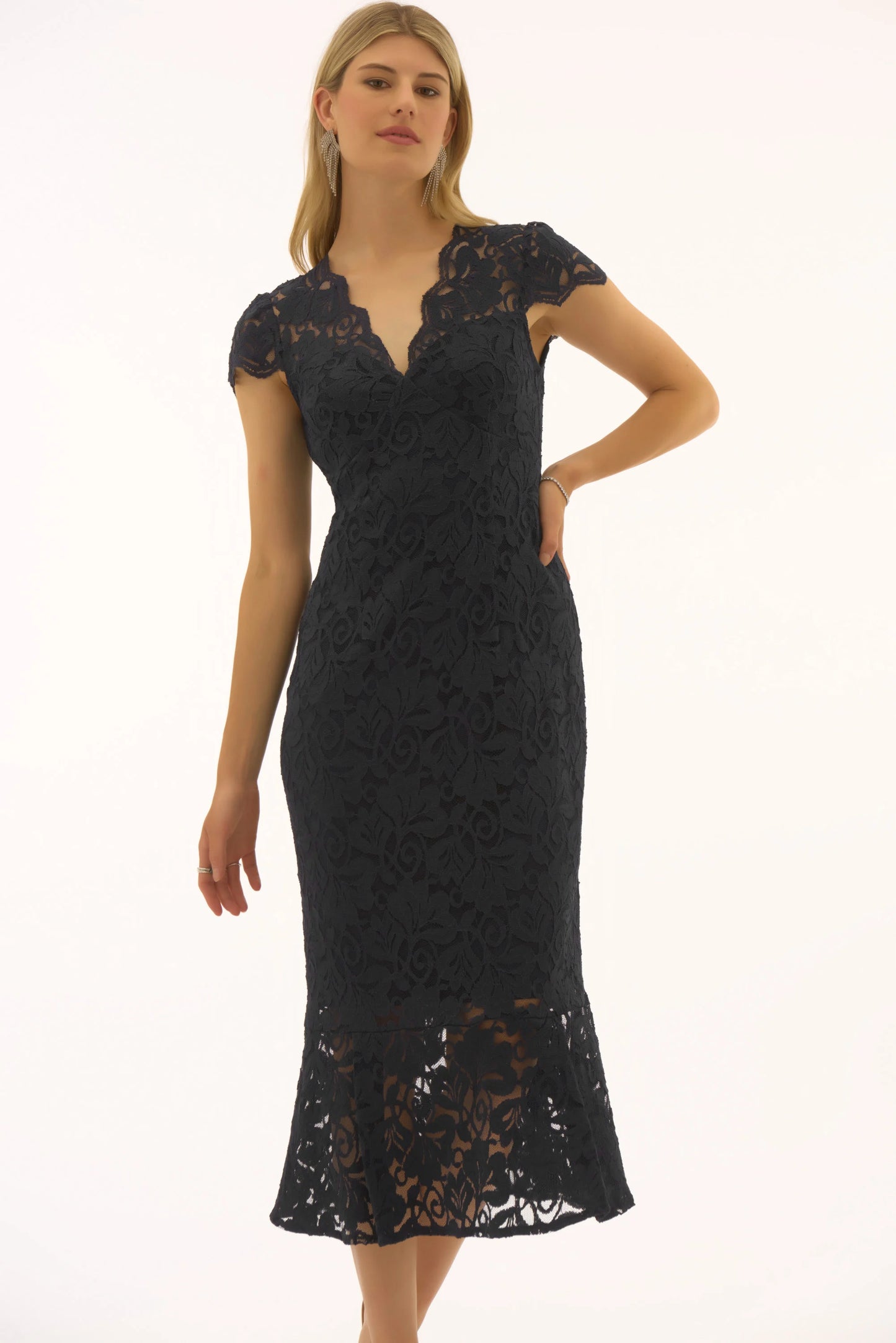 Signature | Stretch Lace Trumpet Dress