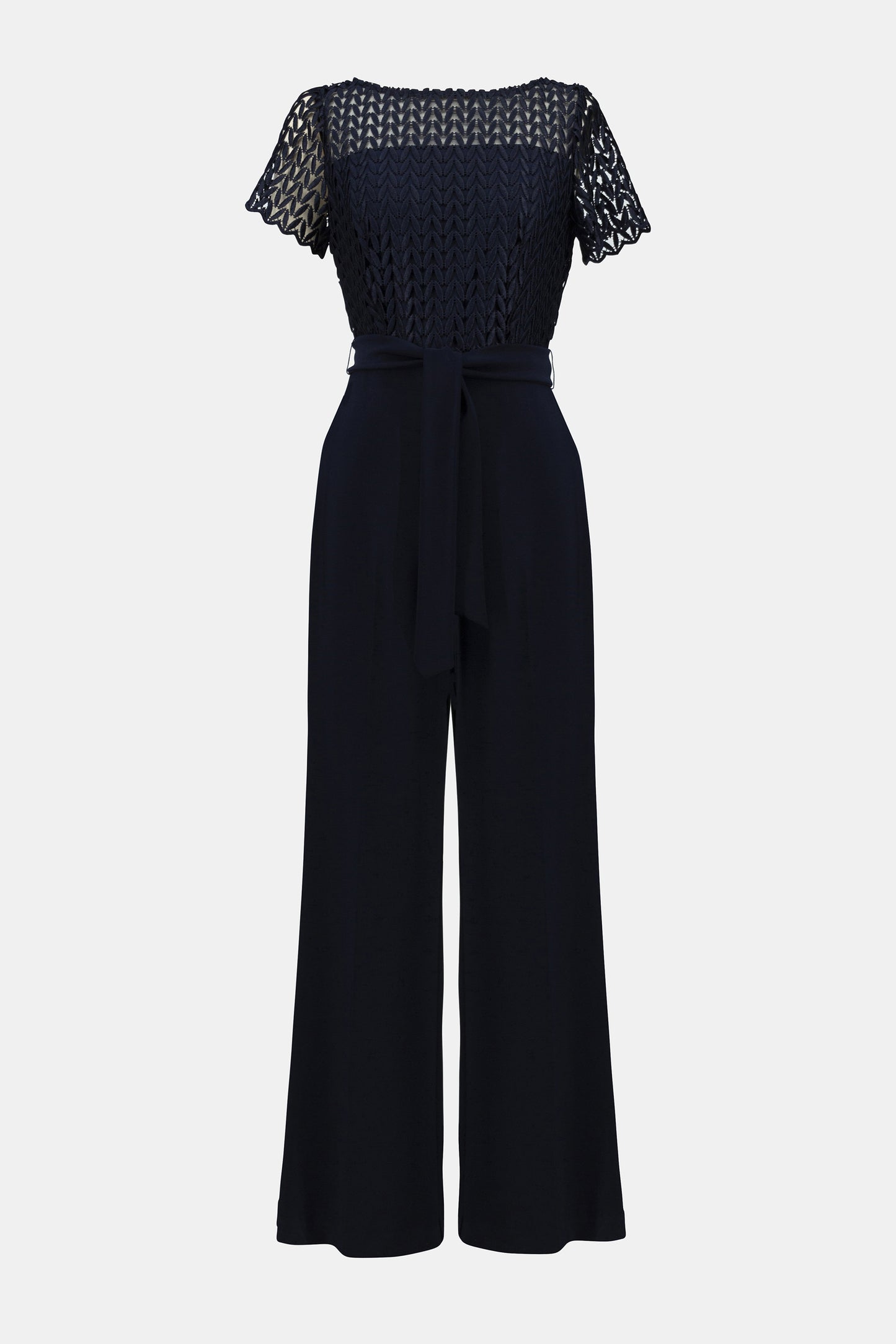 Signature | Silky Knit And Guipure Wide Leg Jumpsuit