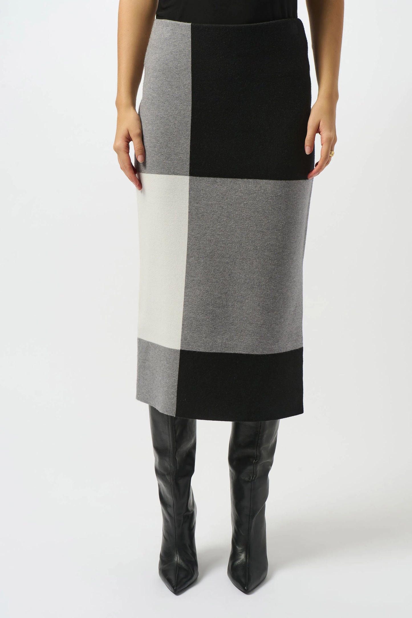Jacquard Sweater Colour Block Skirt