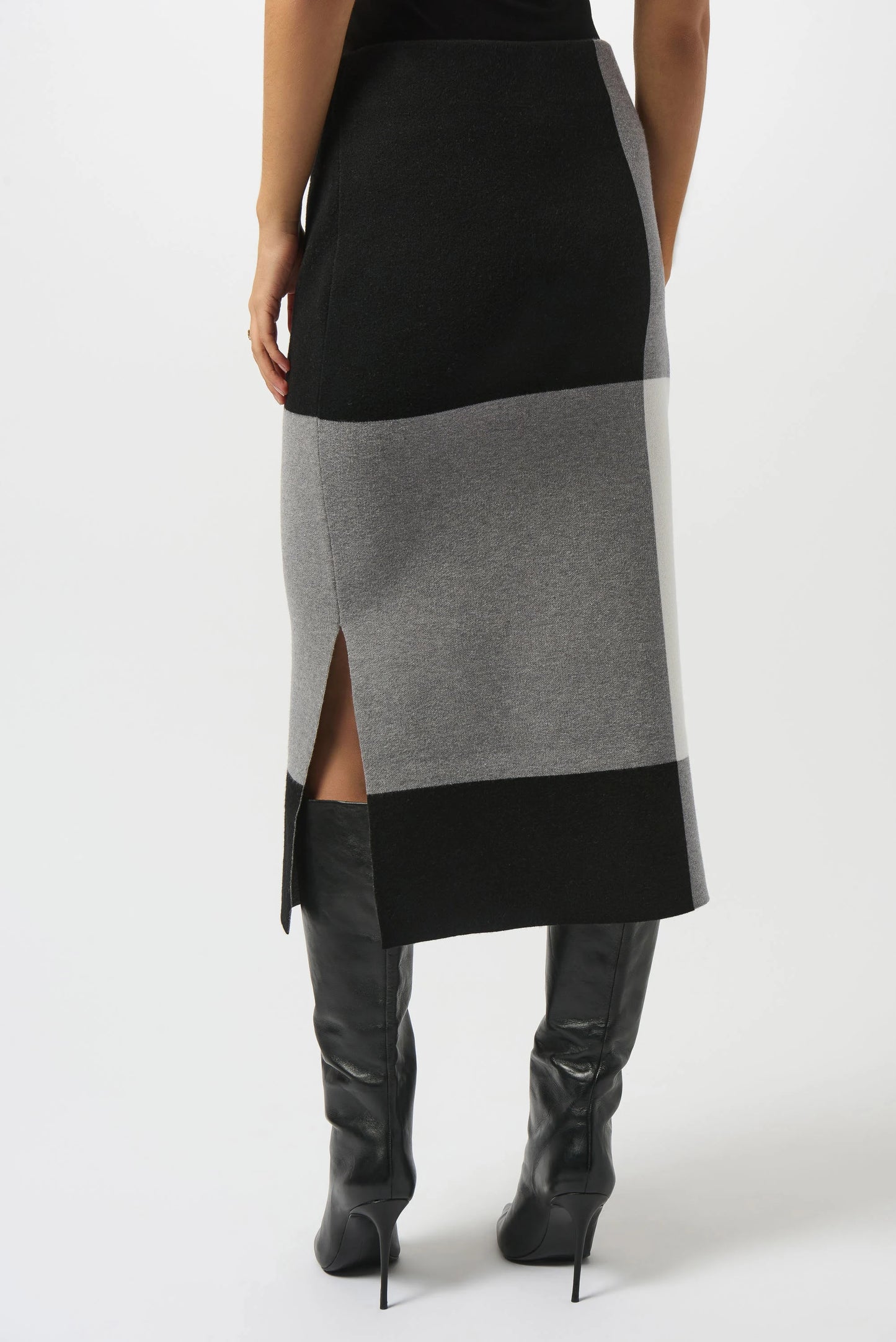 Jacquard Sweater Colour Block Skirt