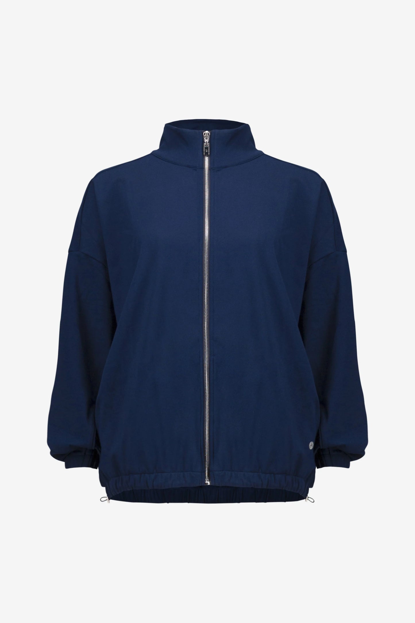 Stretch Nylon Boxy Mock Neck Outdoor Jacket