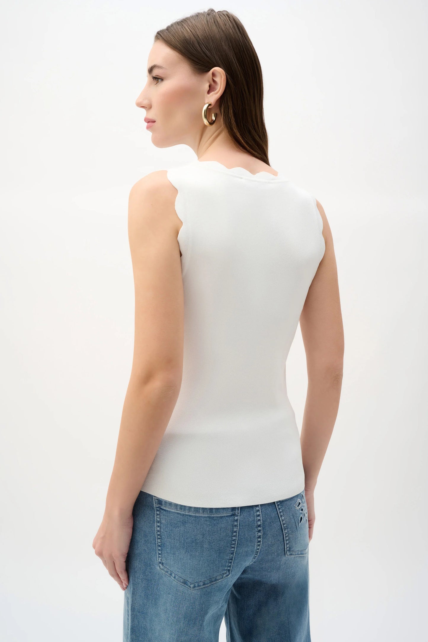 Viscose Sweater Knit Fitted Tank Top