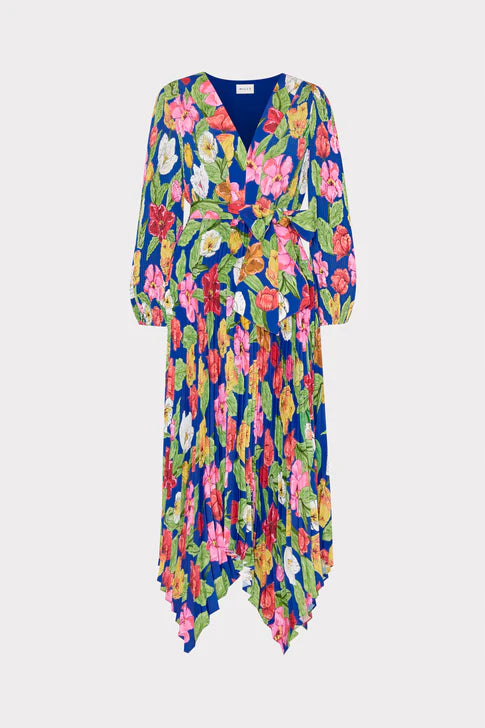 Liora Tulip Rosette Pleated Dress