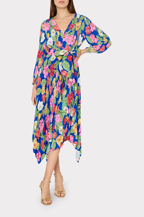 Liora Tulip Rosette Pleated Dress