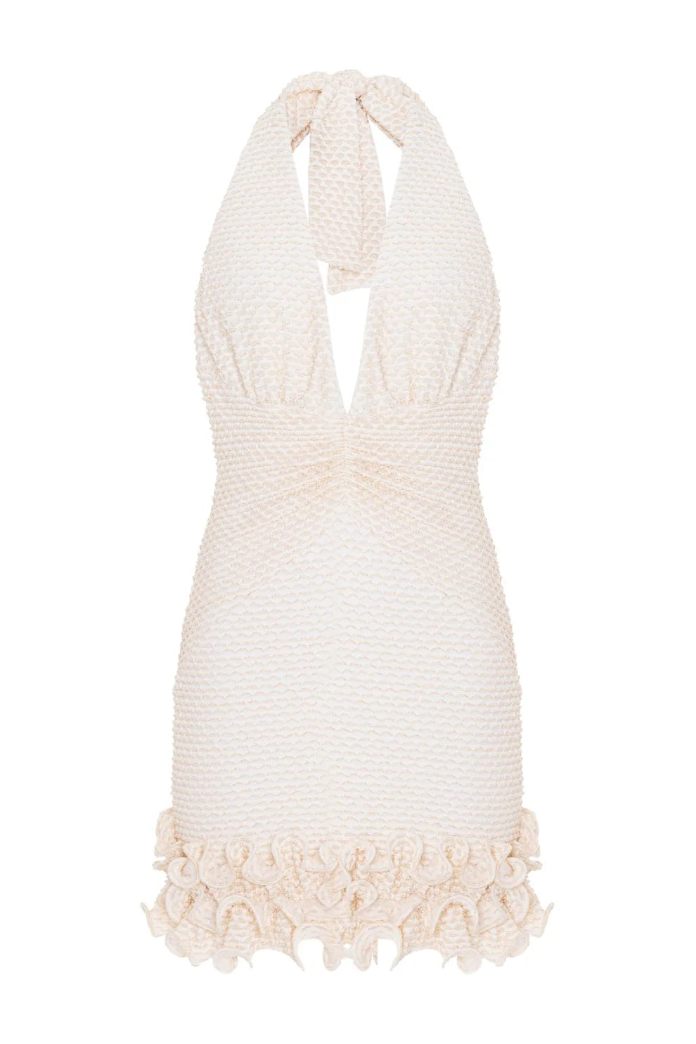 Gavea Mesh Plunge Mini Dress