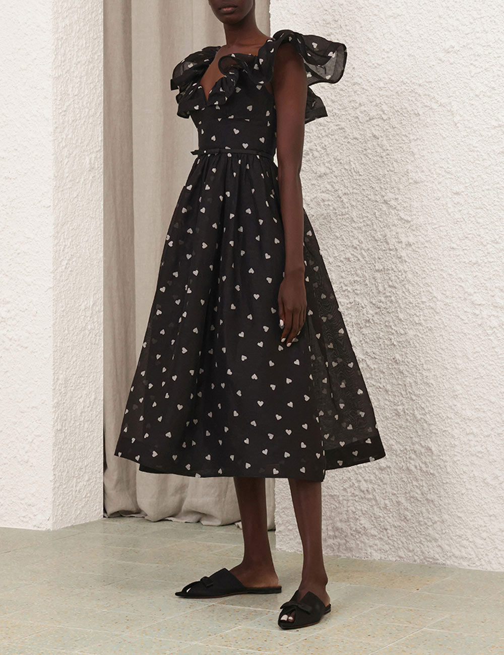 Crush Frilled Midi Dress