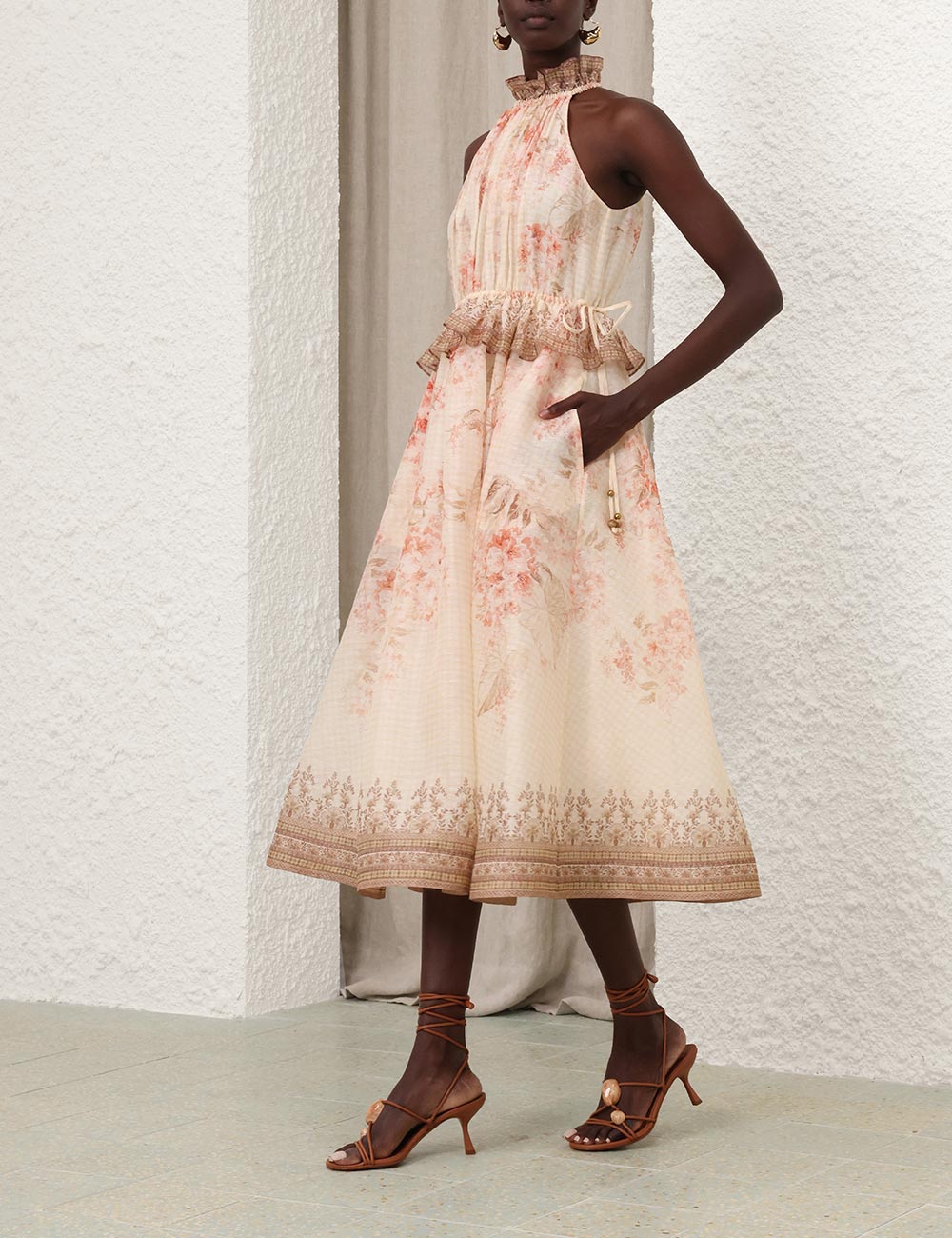 Illuminate Halter Midi Dress