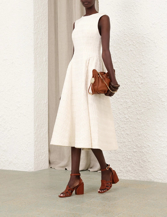 Illuminate Textured Midi Dress