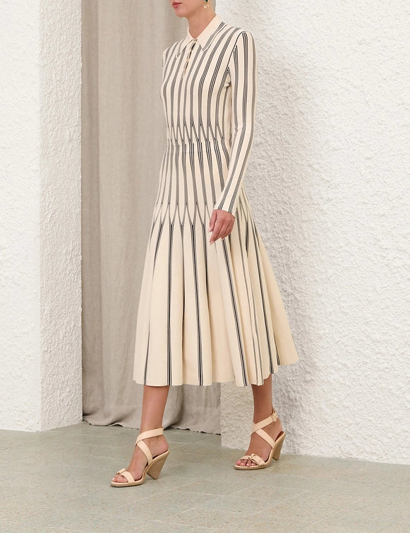 Rebellion Striped Midi Skirt