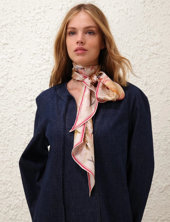 Printed Silk Neck Scarf