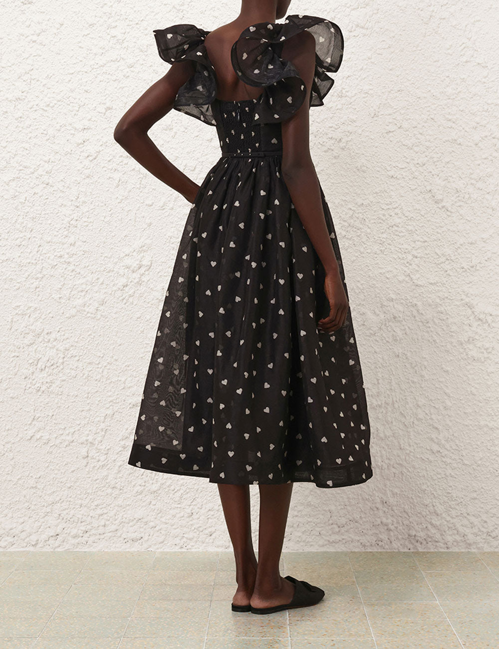 Crush Frilled Midi Dress