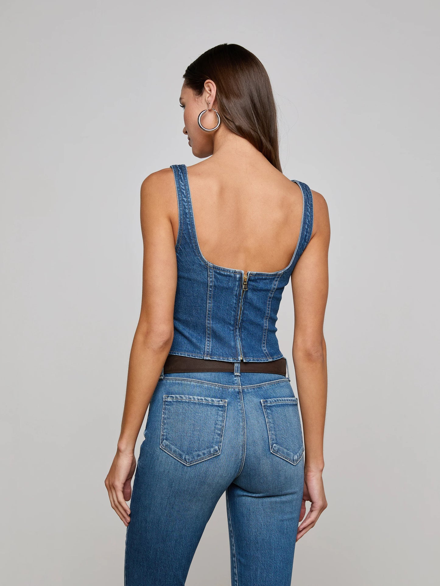 Nayeli Denim Corset Top
