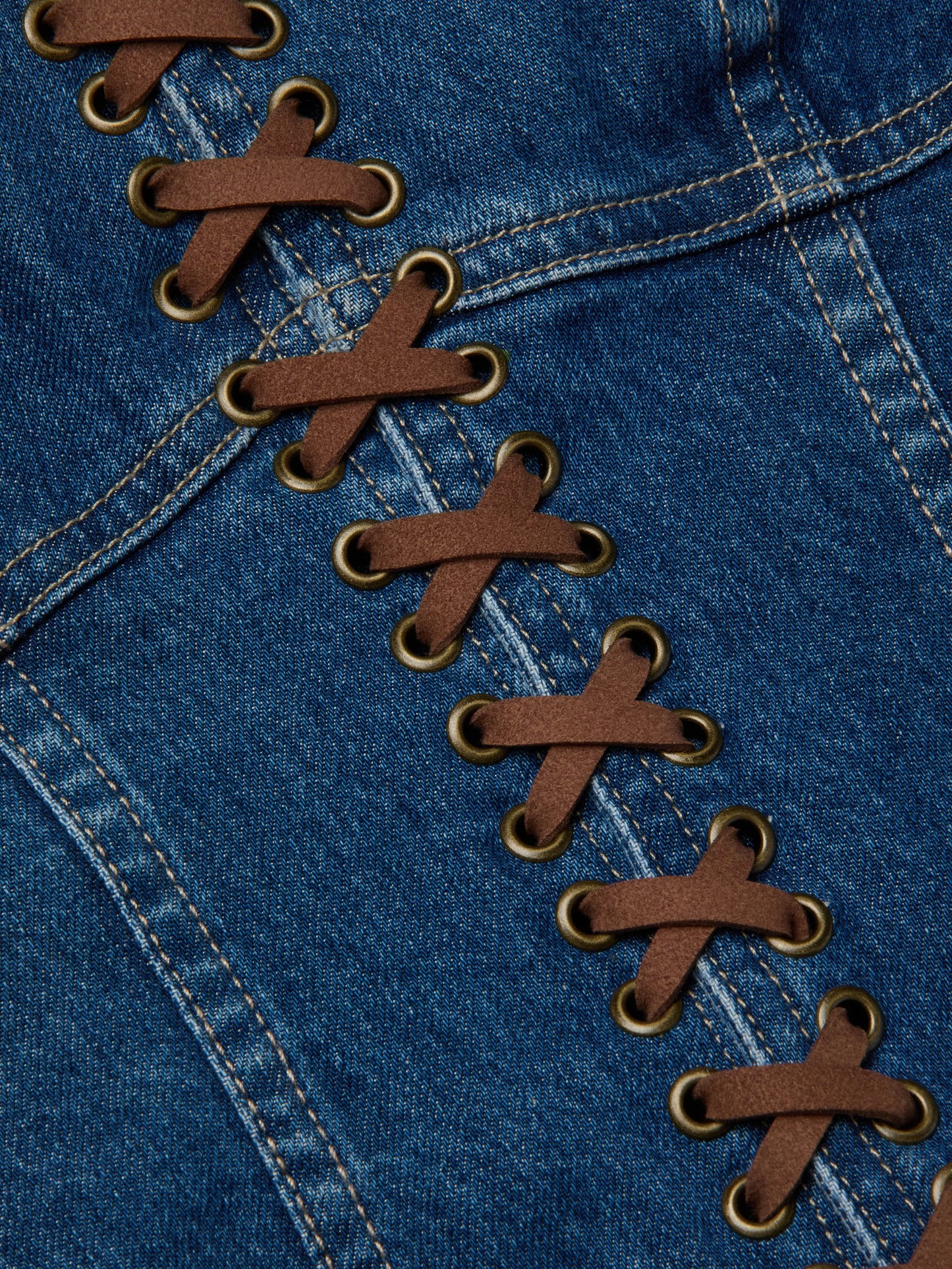 Nayeli Denim Corset Top