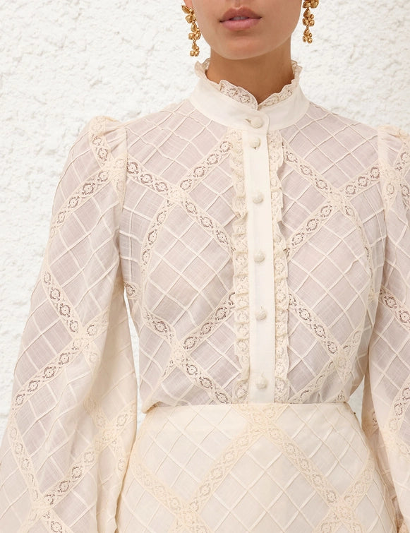 Tallow Lace Trim Shirt