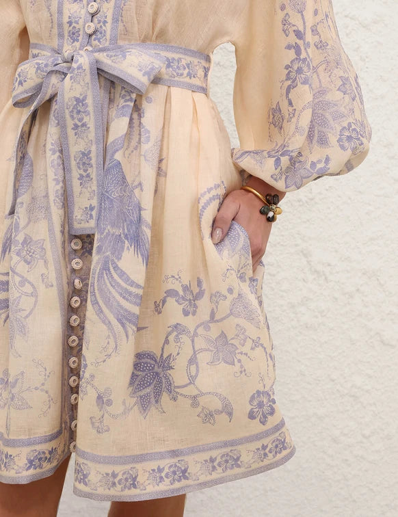Indra Plunge Mini Dress