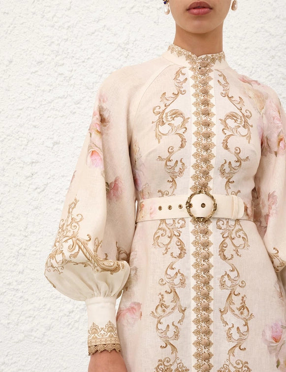 Hypnotic Buttoned Midi Dress