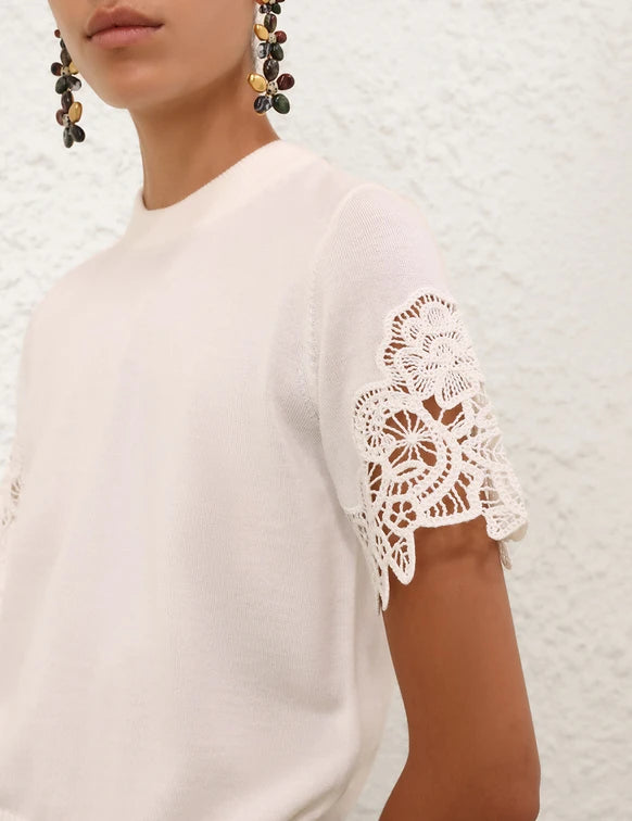 Luna Merino Lace Tee