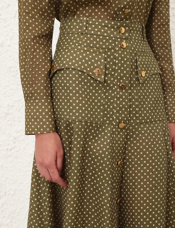 Luna Cargo Midi Skirt