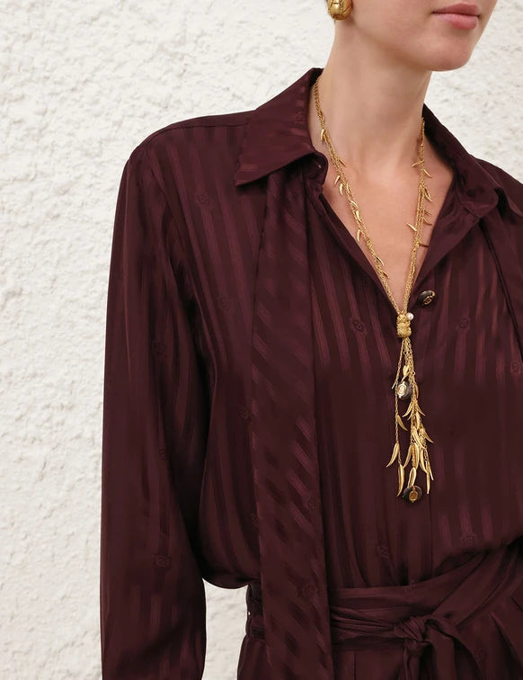 Luna Jacquard Relaxed Shirt