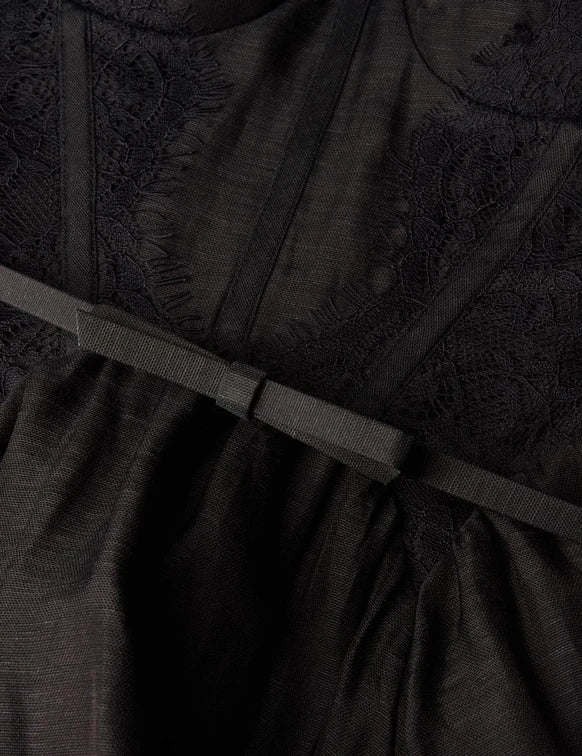 Valiant Lace Trim Midi Dress