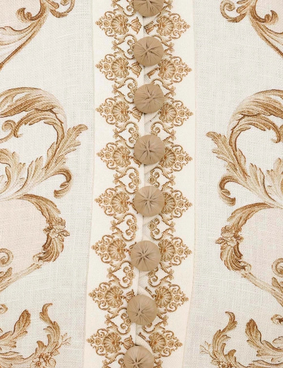 Hypnotic Buttoned Midi Dress