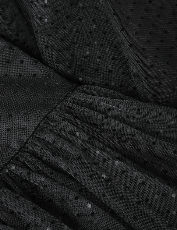 Tulle Dot Midi Skirt