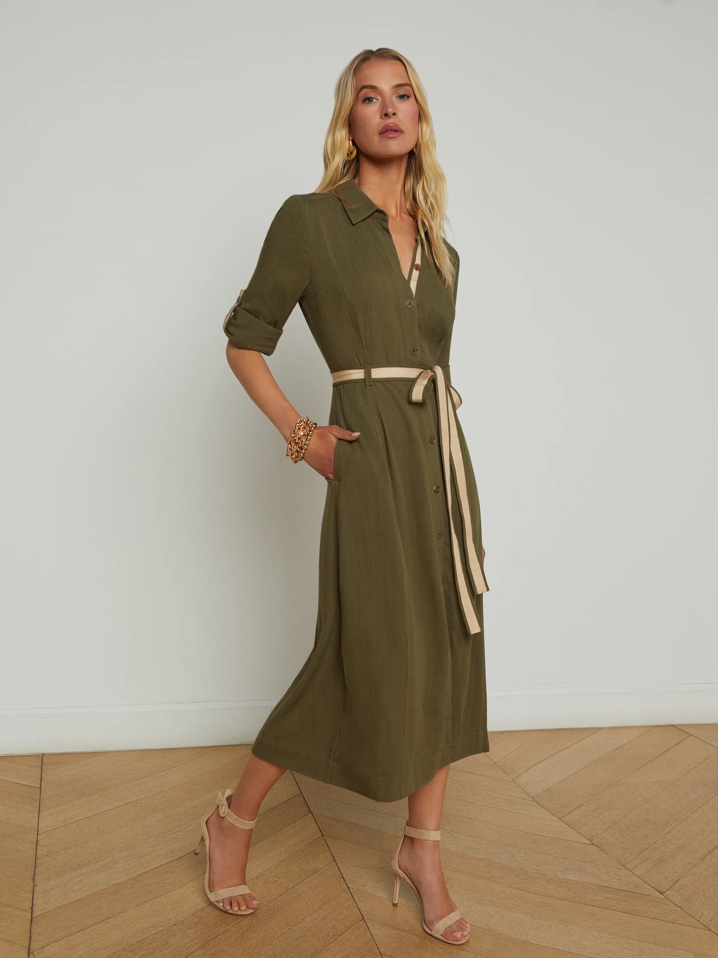 Malika Linen-Blend Shirt Dress